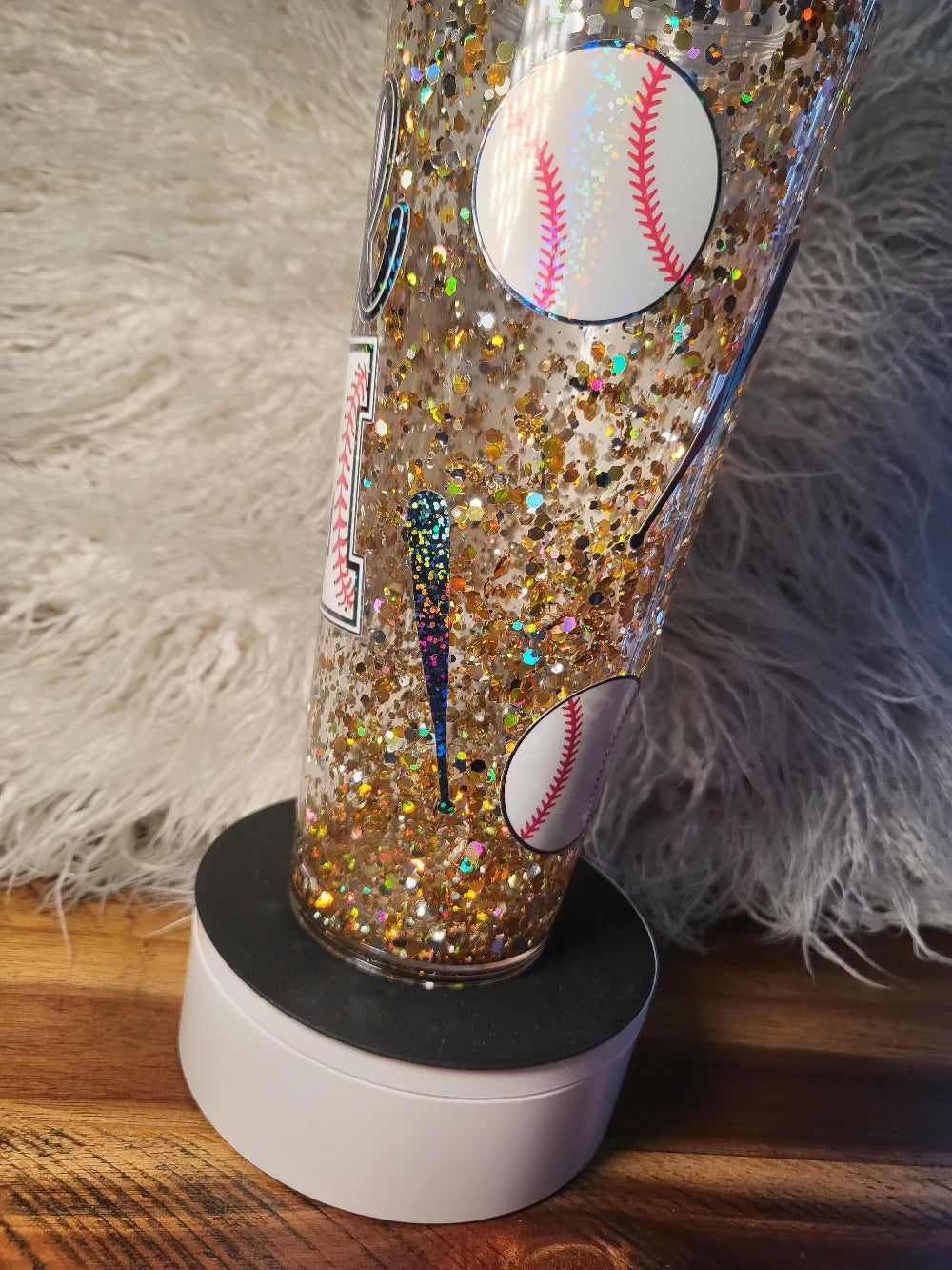 Baseball Mom Snow Globe Tumbler